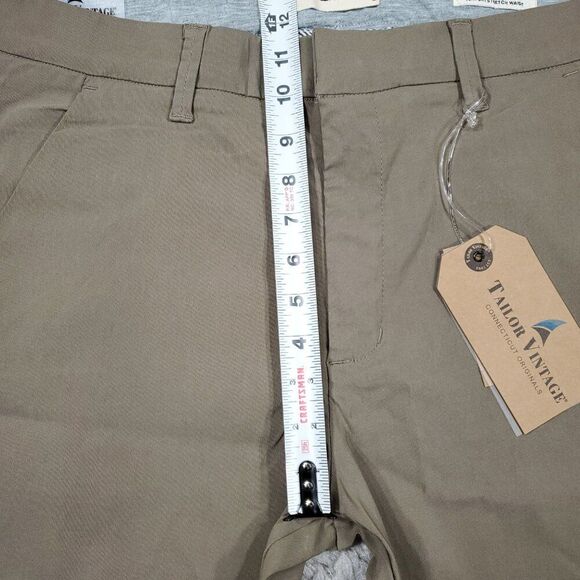 Tailor Vintage Canaan Slim Fit Performance Tech Pants Size 36x32 Tan Mushroom - Picture 7 of 9